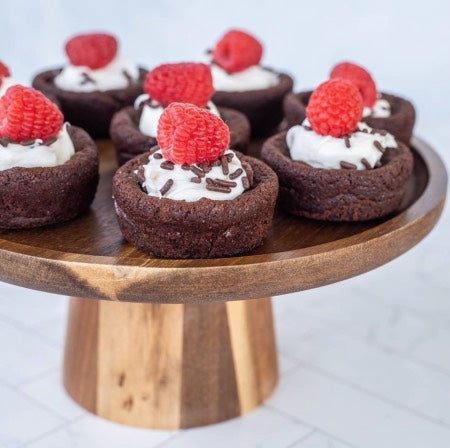 Farmhouse Cake Stand | Walnut Wood
