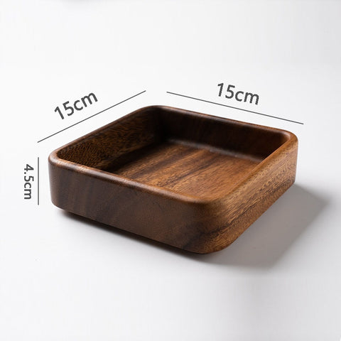 small square wooden trays