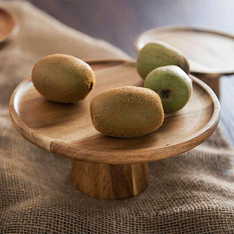 Farmhouse Cake Stand | Walnut Wood