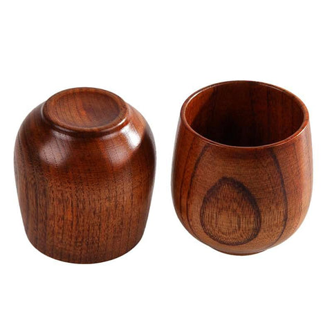Wooden cups with base