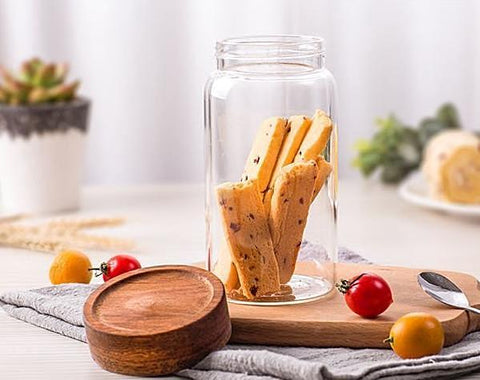 Acacia wood screw on lids for glass jars