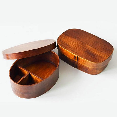 Wood bento boxes