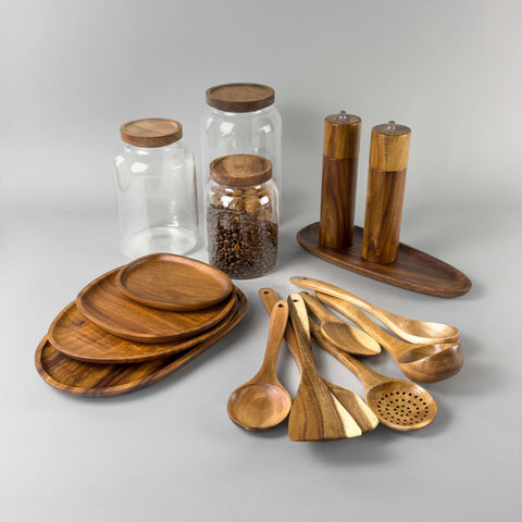 wooden kithenware gift set - Acacia Kitchen Essentials Kit