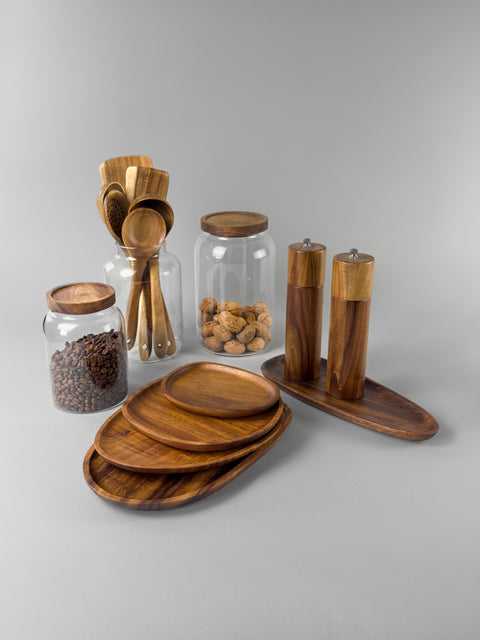 premium wooden kitchenware and tableware gift sets