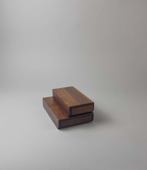 Wooden storage drawers that stick under the table or desk | Black walnut wood desk organizers
