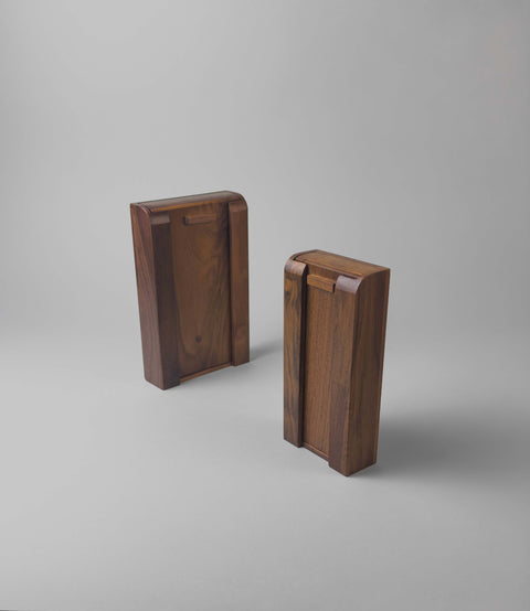 Attachable/detachable hidden desk drawers made of black walnut wood