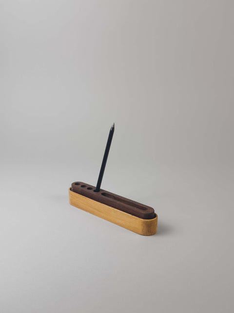 Modular wooden desk organiser, pen holder and task tidy - The Task Block