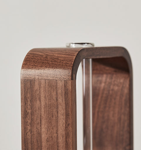 modern walnut wood vases