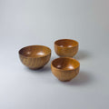 Simple wooden bowls for all meals - made from solid fig wood (jujube) 