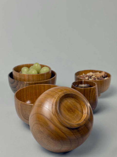 High quality wooden bowls made of jujube (fig wood) in various sizes
