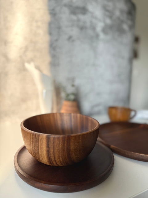 Acacia Wood Diningware Set