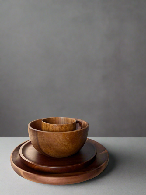 Acacia Wood Diningware Set
