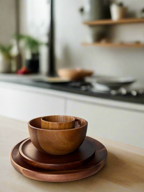 Acacia Wood Diningware Set
