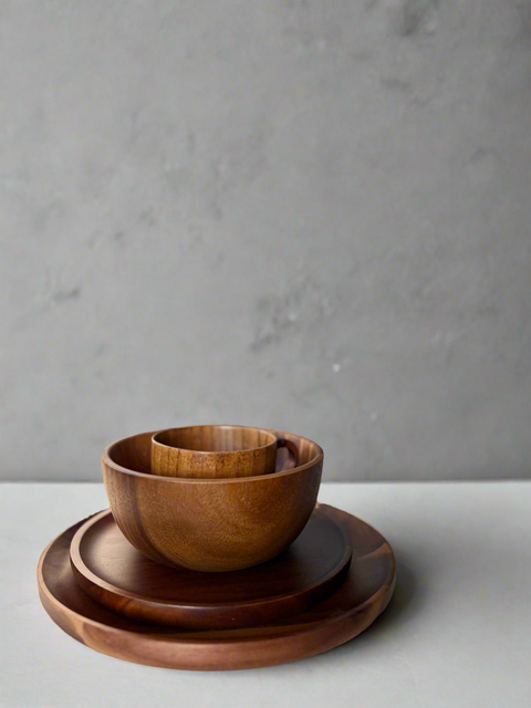 Acacia Wood Diningware Set