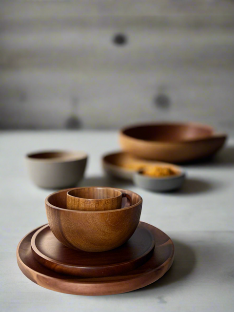 Acacia Wood Diningware Set