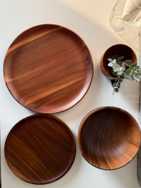 Acacia Wood Diningware Set