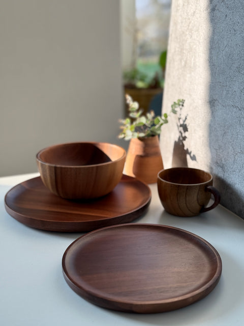 Acacia Wood Diningware Set
