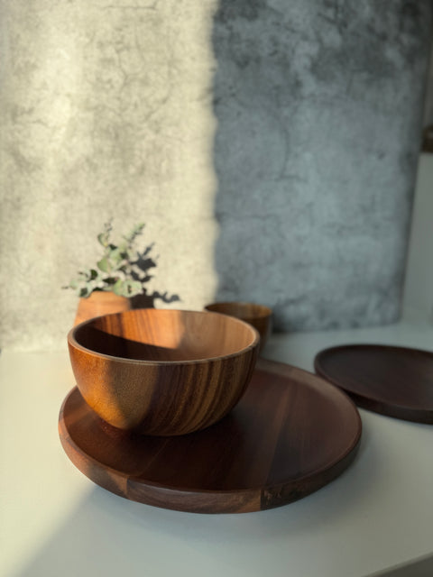 Acacia Wood Diningware Set