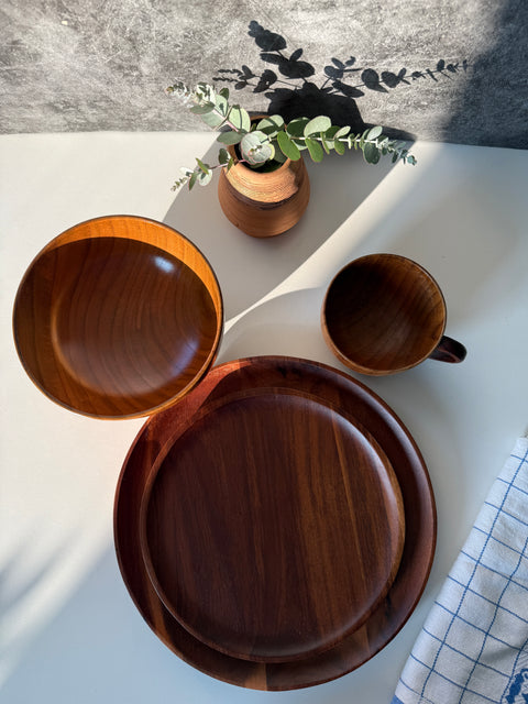 Acacia Wood Diningware Set