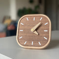 Modern wood silent desk clock