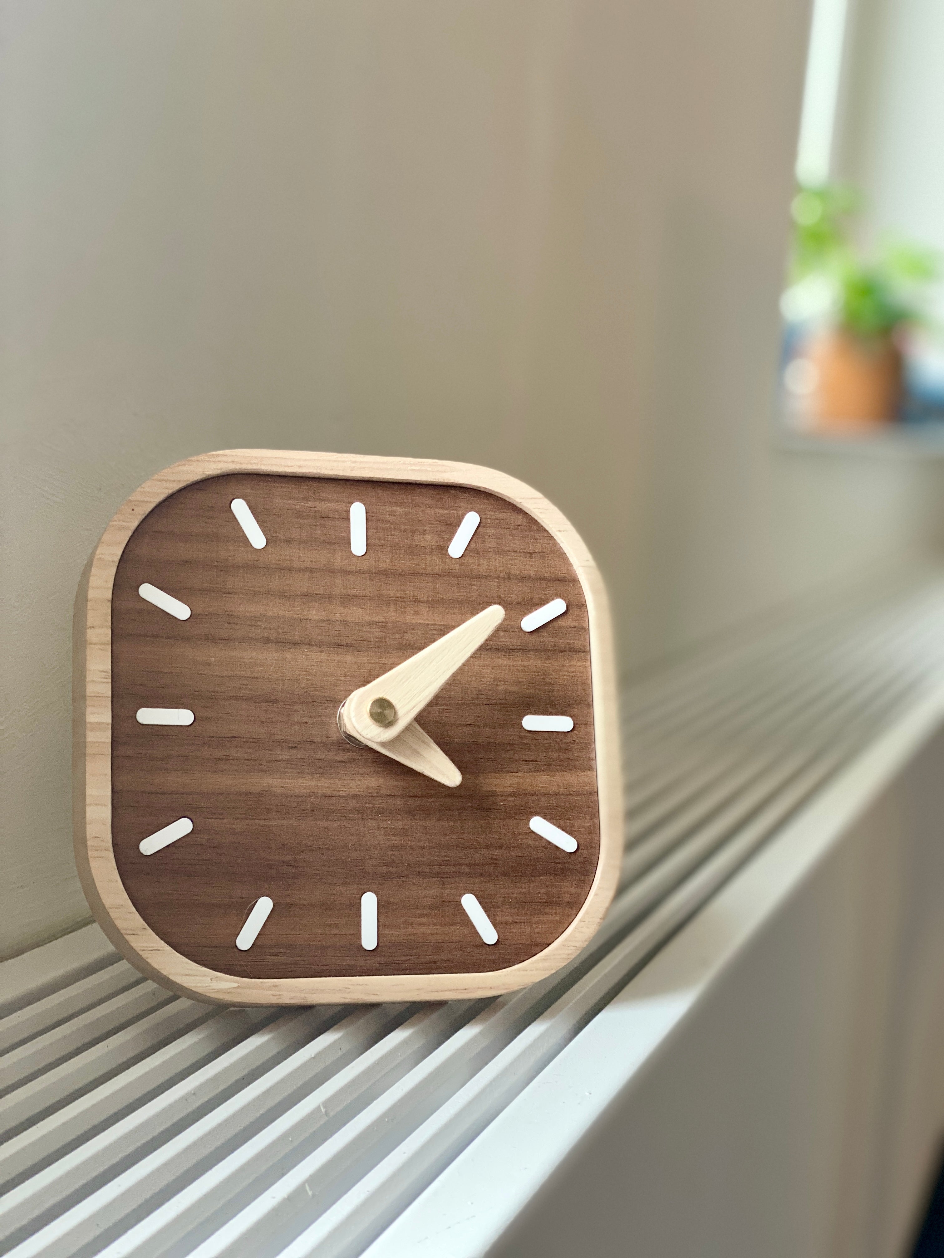 Modern minimalist wooden clocks
