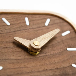 Small wooden clock for desk, shelf or bedside