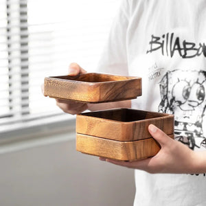 stackable wooden trays