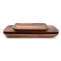Square and rectangle wooden plates and trays