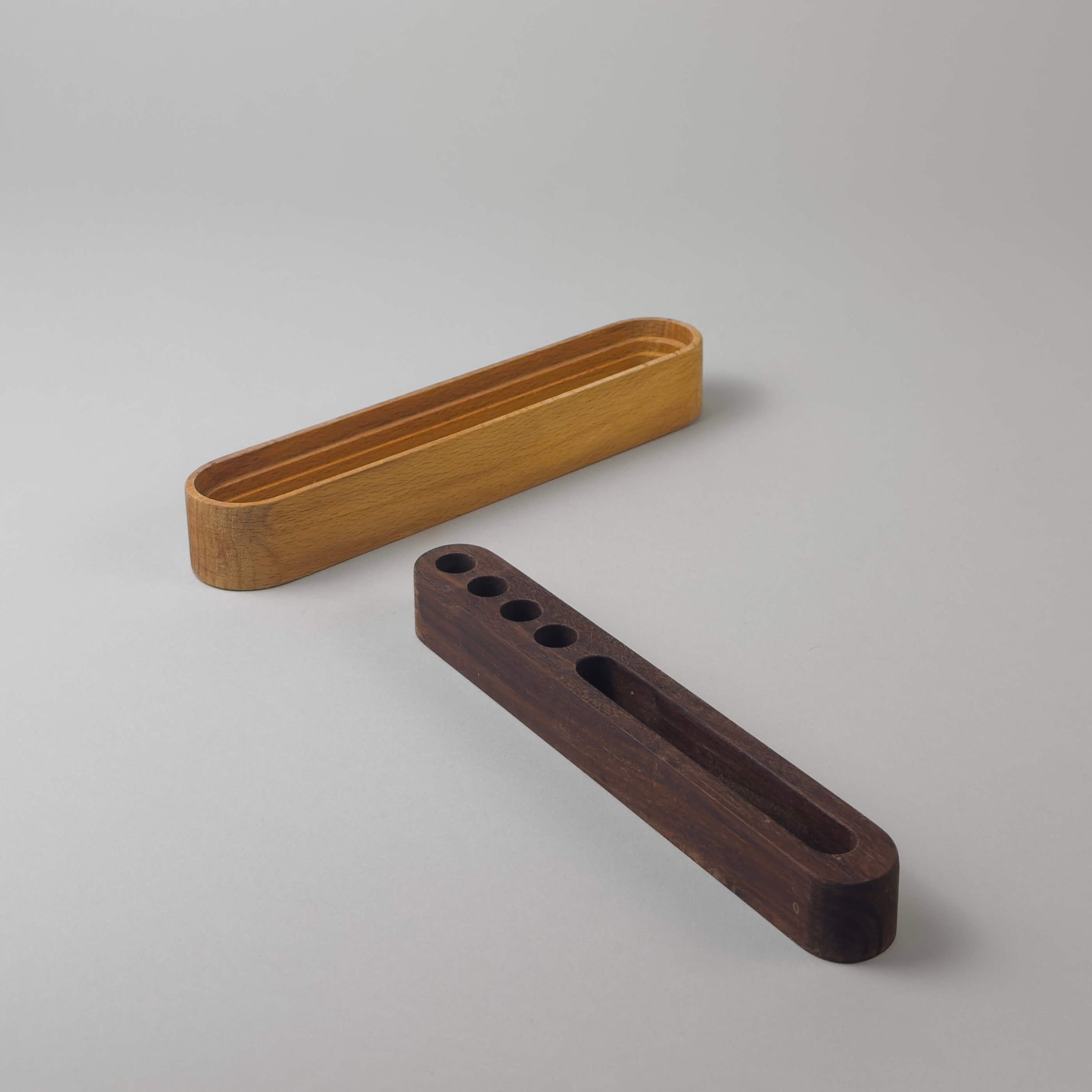 The Task Block | Dual-Layer Wooden Desk Organiser | Black Walnut ...