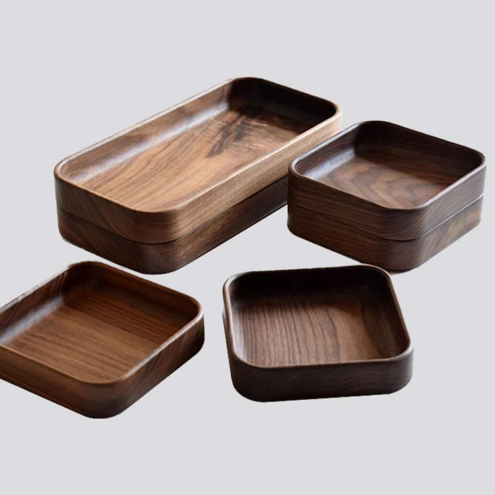 wooden storage trays for bathroom, bedroom, desk or kitchen