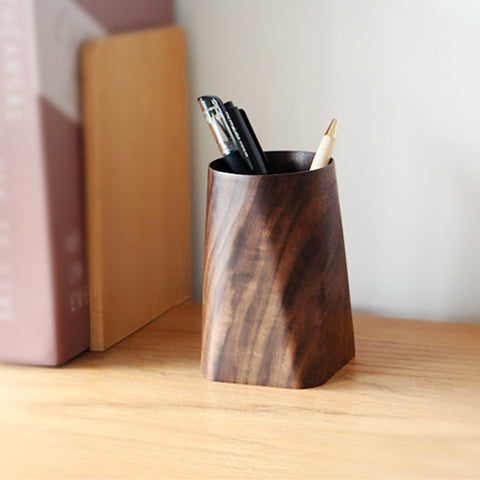 Black Walnut Desktop Pen Holder / Organiser