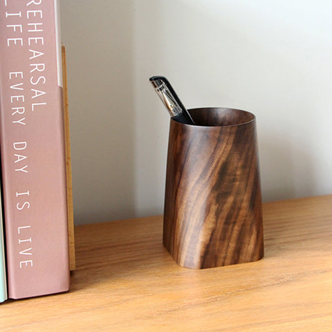 Black Walnut Desktop Pen Holder / Organiser