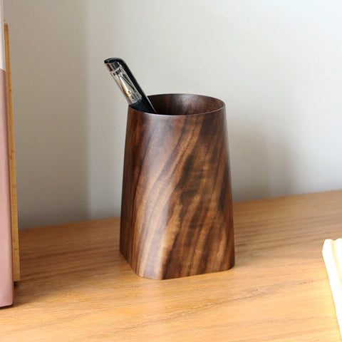 Black Walnut Desktop Pen Holder / Organiser