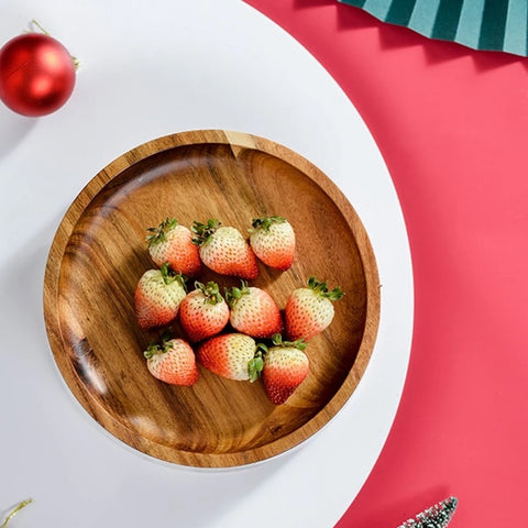 Glass & Acacia Food-Storage Bowls