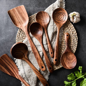wood utensil set