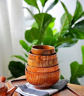 Wooden Salad Bowl- 9.4 Inch Wood Salad Wooden Bowl With Spoon, Can