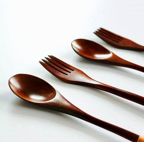 Japanese Style Acacia Cutlery Set