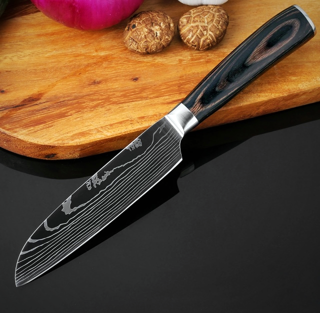 Chef Knife Set Laser Damascus Japanese Kitchen & Cutlery