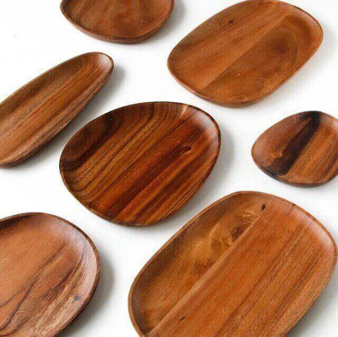 Natural Contour Acacia Plates