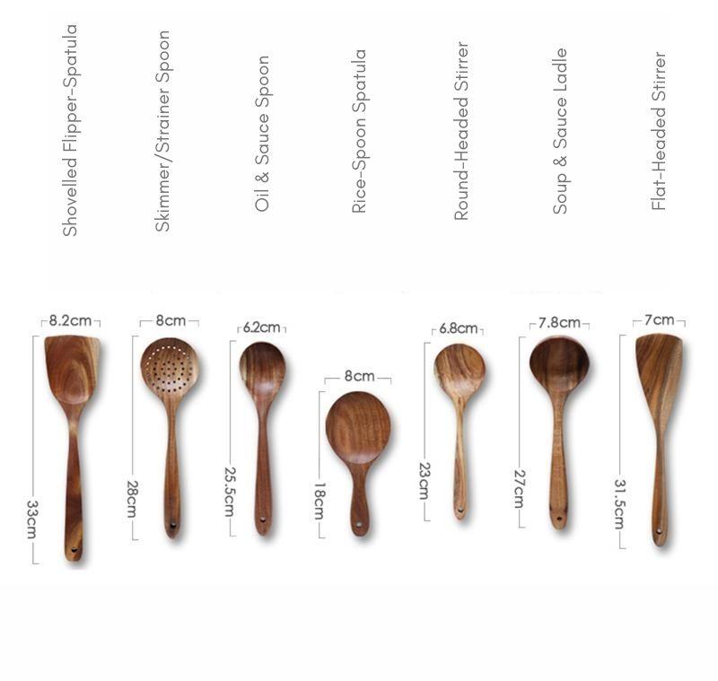 acacia wood kitchen utensils