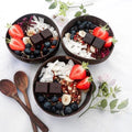 Coconut shell bowls with spoons 