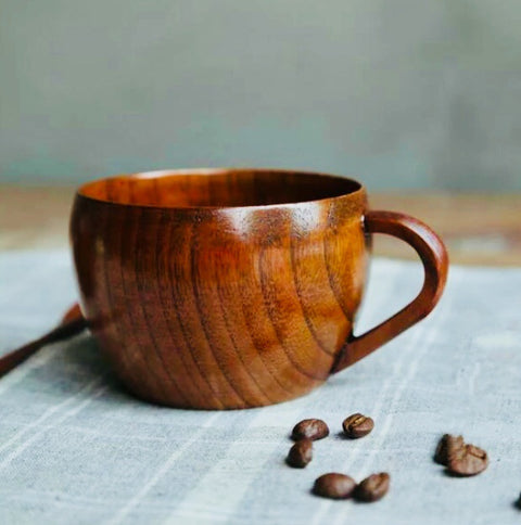 Coffee cups made of solid wood