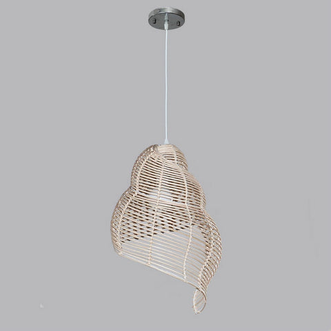 Spiral Shell Wicker Ceiling Light