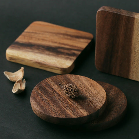 handmade natural wood coasters