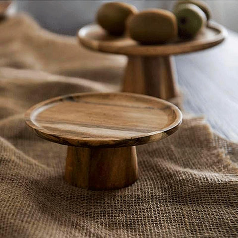 Walnut Wood Cake Stand