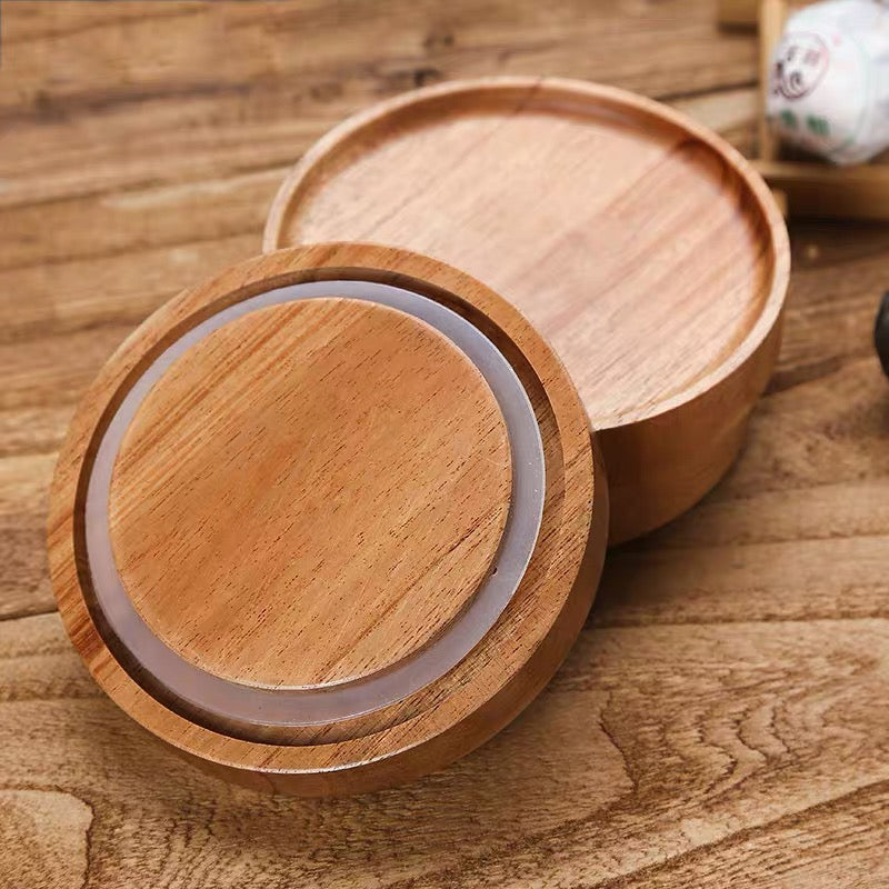 sealable wooden lid glass jars