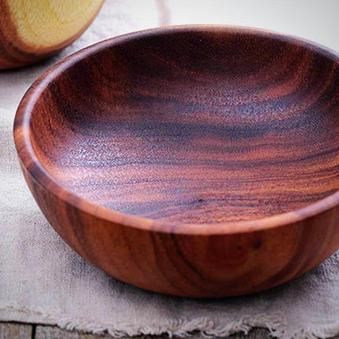 Solid Acacia Salad Bowls