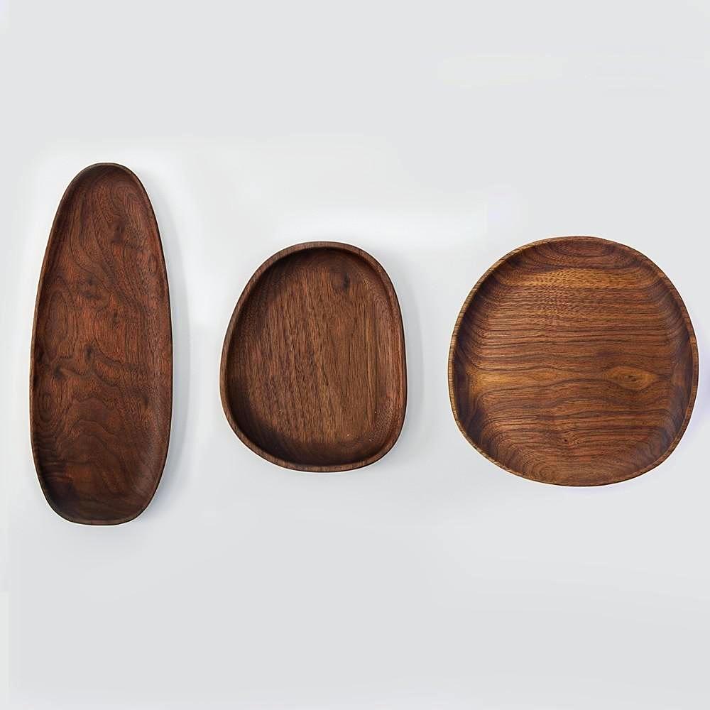 irregular shaped wooden plates