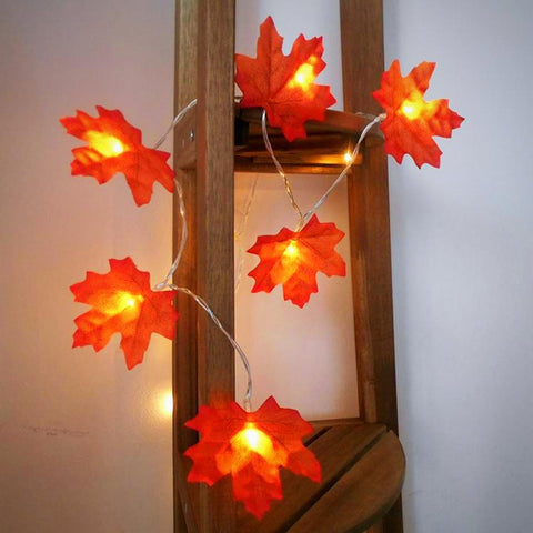 LED Maple Leaf Fairy Lights