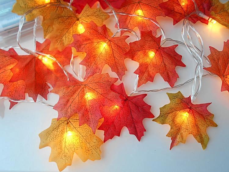 LED Maple Leaf Fairy Lights